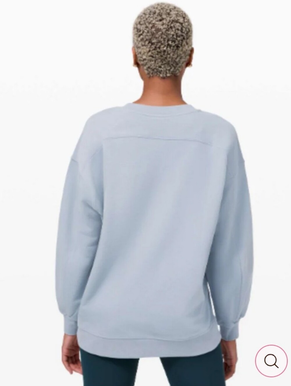 Lululemon Women's Dusty Blue Oversized Crew Neck Casual Comfy Sweatshirt. Sz L - Picture 2 of 5